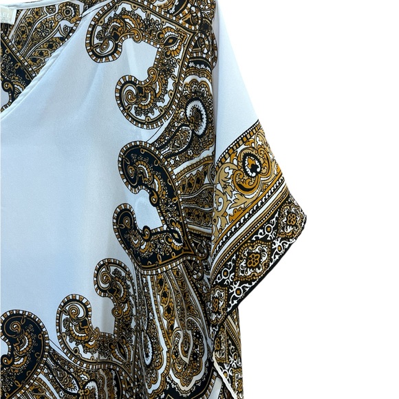 Michael Kors White and Gold Paisley Blouse - Picture 3 of 4